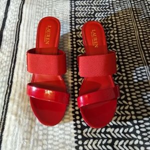 Ralph Lauren Patent Leather Wedges